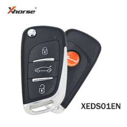 XHORSE УНИВЕРСАЕН СГЪВАЕМ КЛЮЧ С 3 БУТОНА И ВГРАДЕН ТРАНСПОНДЕР XEDS01EN