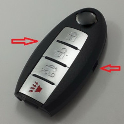 NISSAN SMART KEY 4 БУТОНА СЛОТ