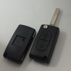 PEUGEOT КОРПУС ЗА СГЪВАЕМ КЛЮЧ С 2 БУТОНА VA2 И КЛИПС ЗА БАТЕРИЯТА