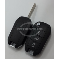PEUGEOT CITROEN КОРПУС ЗА КЛЮЧ С LIGHT БУТОН HU83 2012+